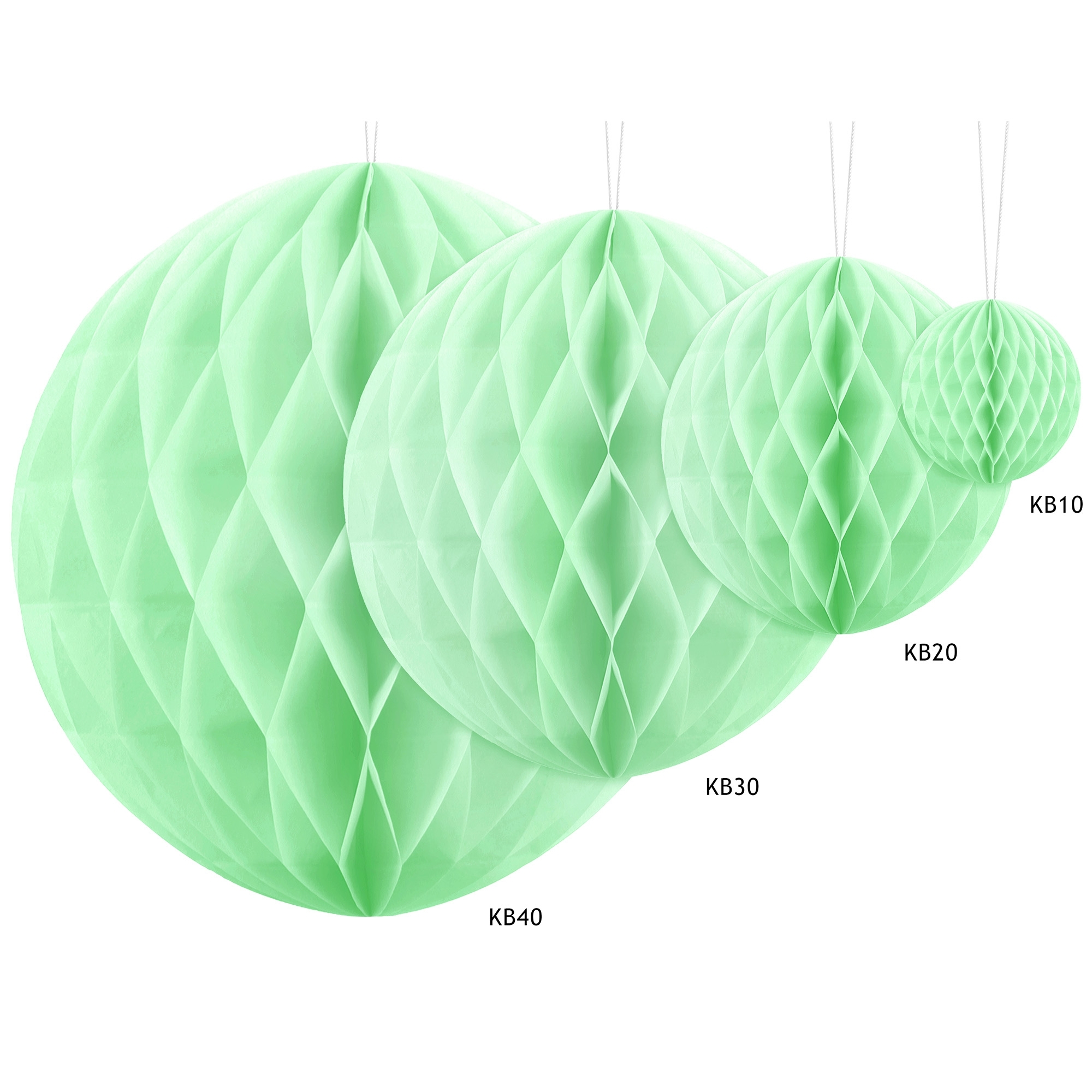 Honeycomb Balls "Pistazie" 20 cm Papier