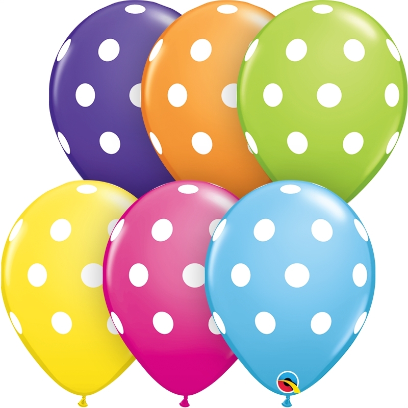 Qualatex Latexballon Big Polka Dots verschiedene Farben Ø 30cm Qualatex Latexballon Big Polka Dots verschiedene Farben Ø 30cm