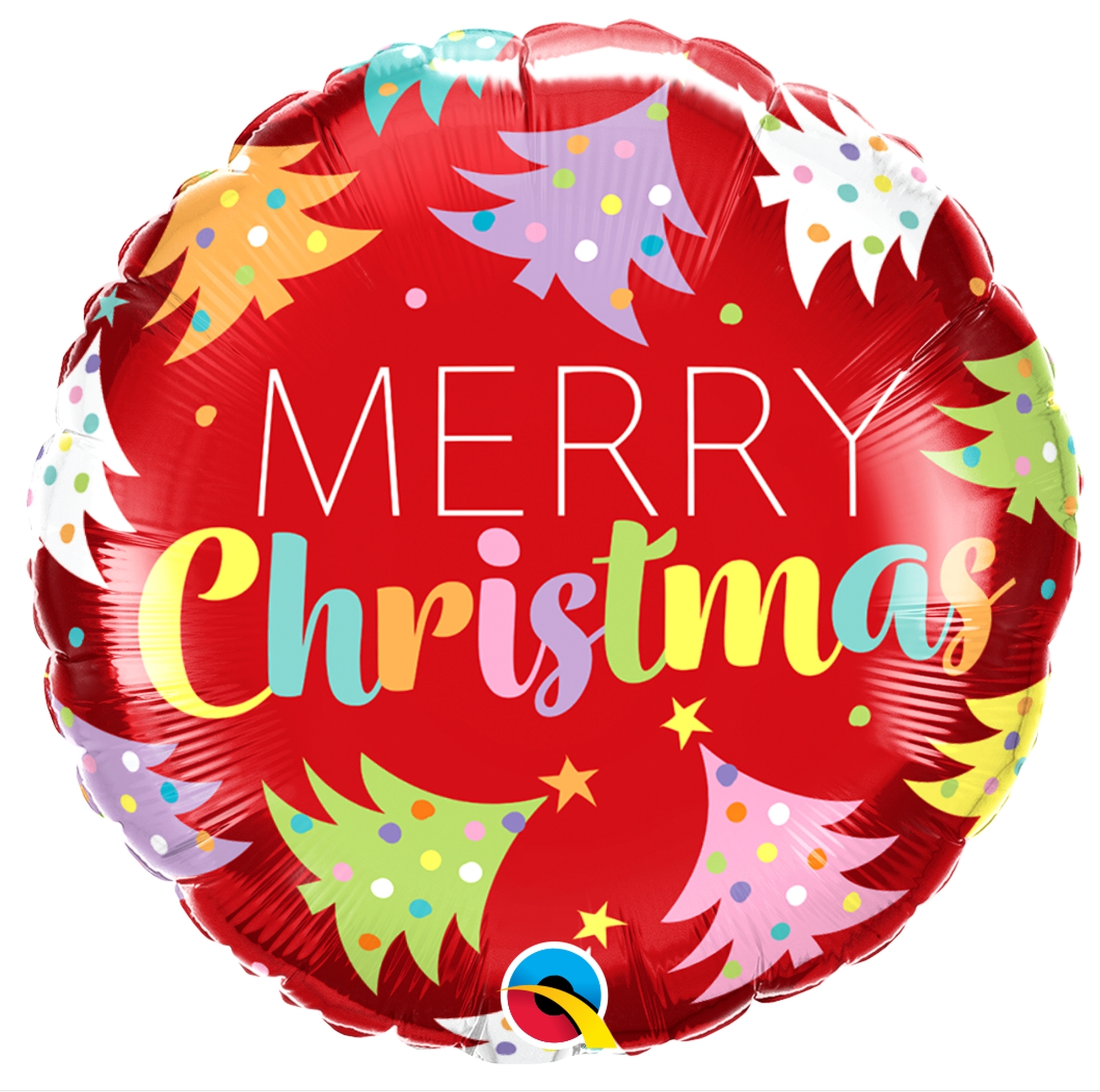 Folienballon Merry Christmas Bunt 45cm Folienballon Merry Christmas Bunt 45cm