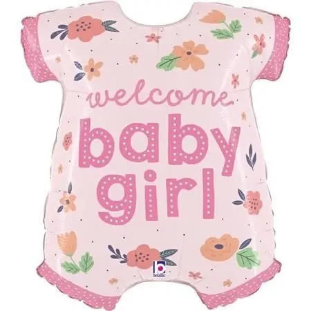Folienballon Shape Einteiler Baby Girl 80cm