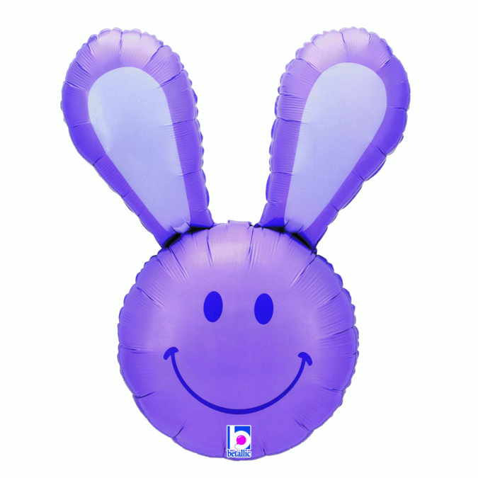 Folienballon Smiley Bunny Lila 94cm