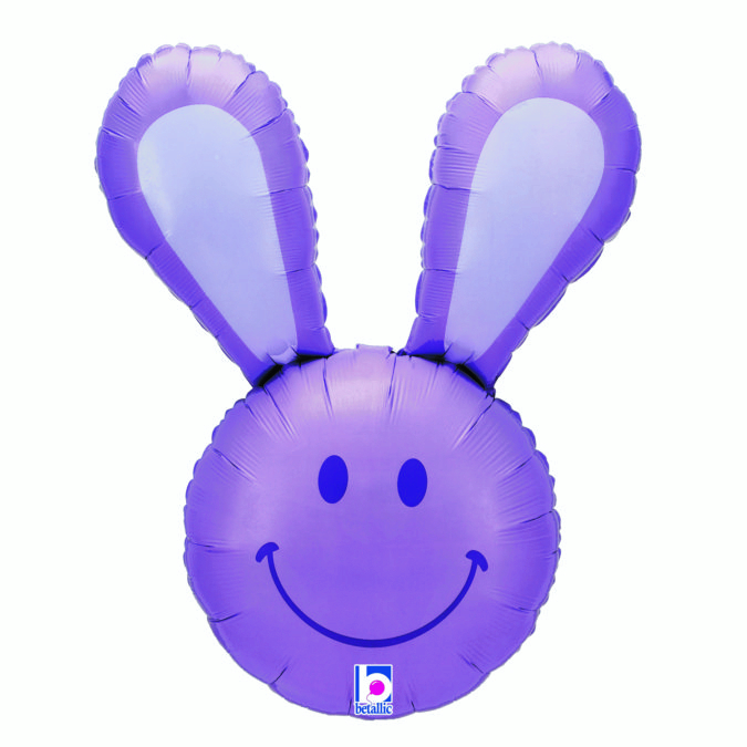 Folienballon Smiley Bunny Lila 94cm Folienballon Smiley Bunny Lila 94cm