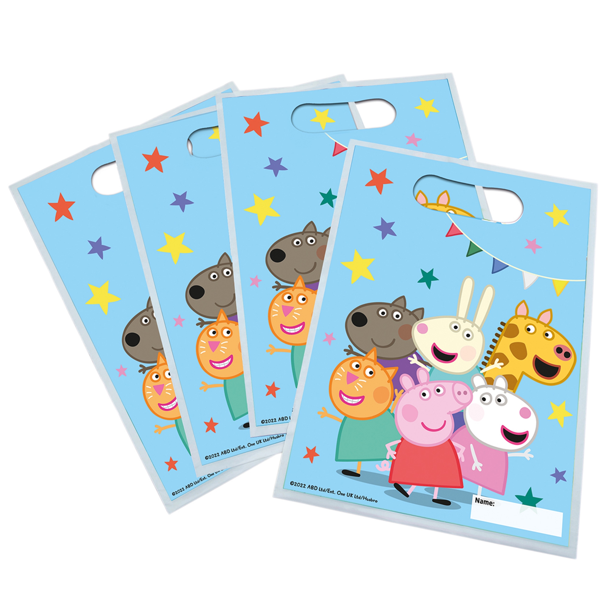 Peppa Wutz - 6 Geschenkbeutel Briefumschlag, Grußkarte, Post