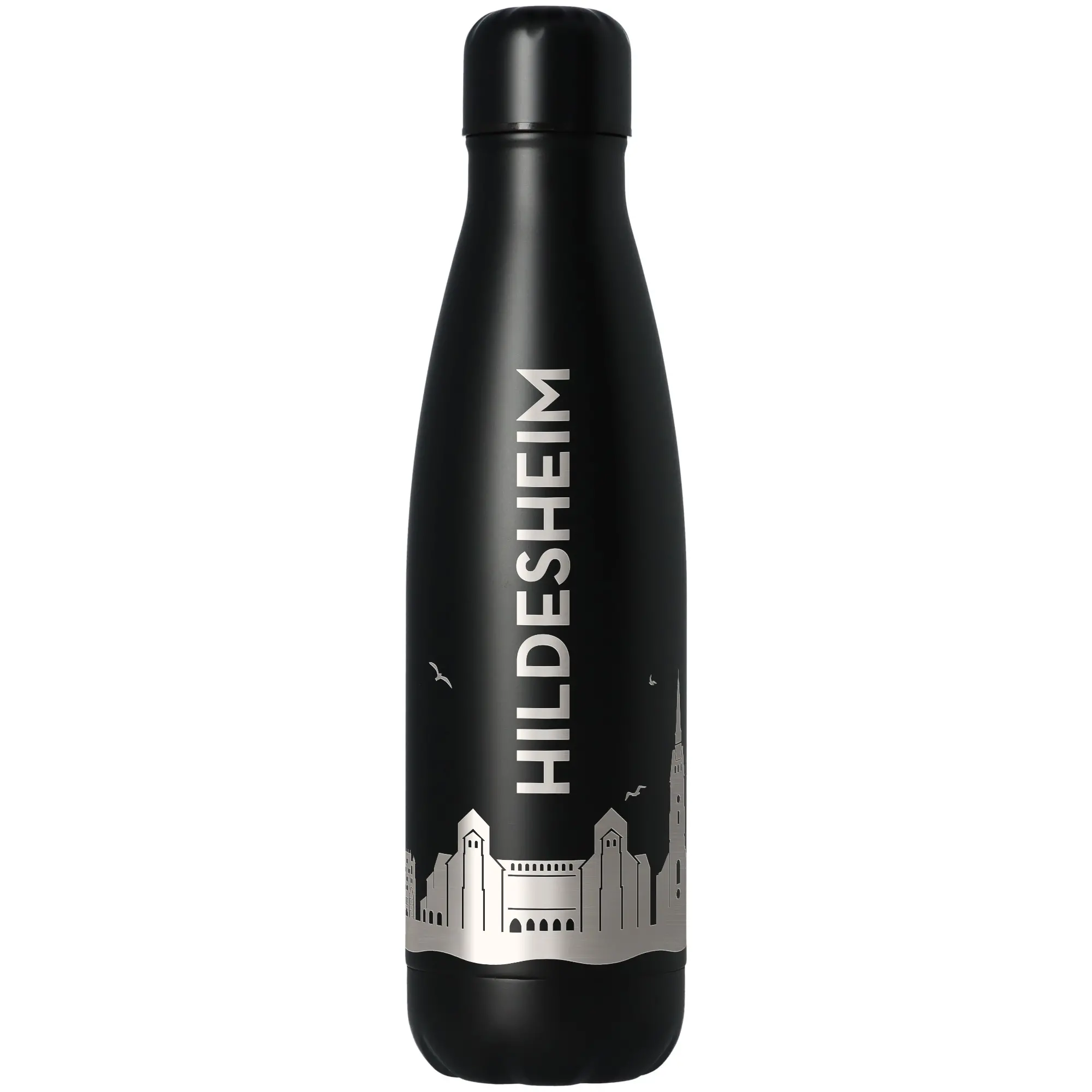 Trinkflasche Skyline Hildesheim Schwarz 500ml