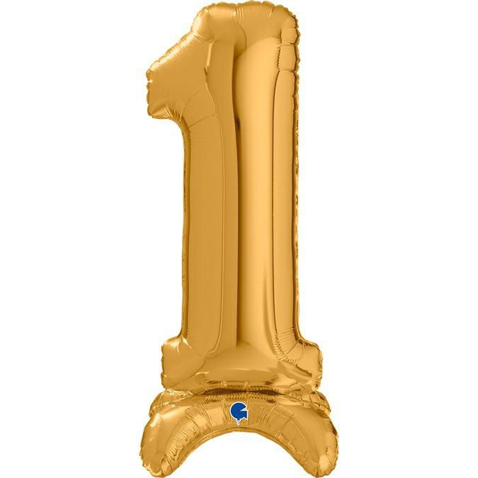 Folienballon Zahl 1 Gold 65cm Folienballon Zahl 1 Gold 65cm
