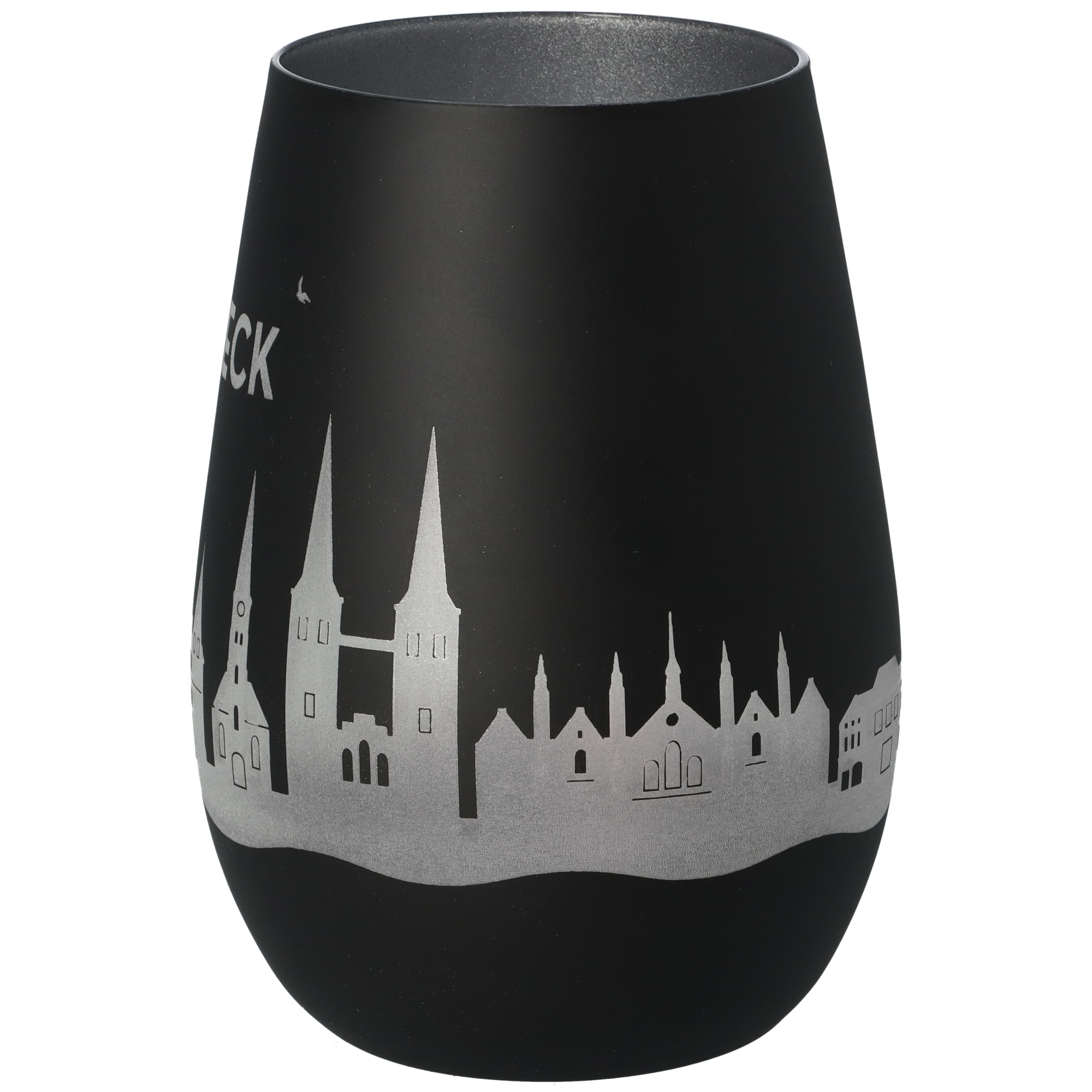 Windlicht Skyline Lübeck Schwarz/Silber Windlicht Skyline Lübeck Schwarz/Silber