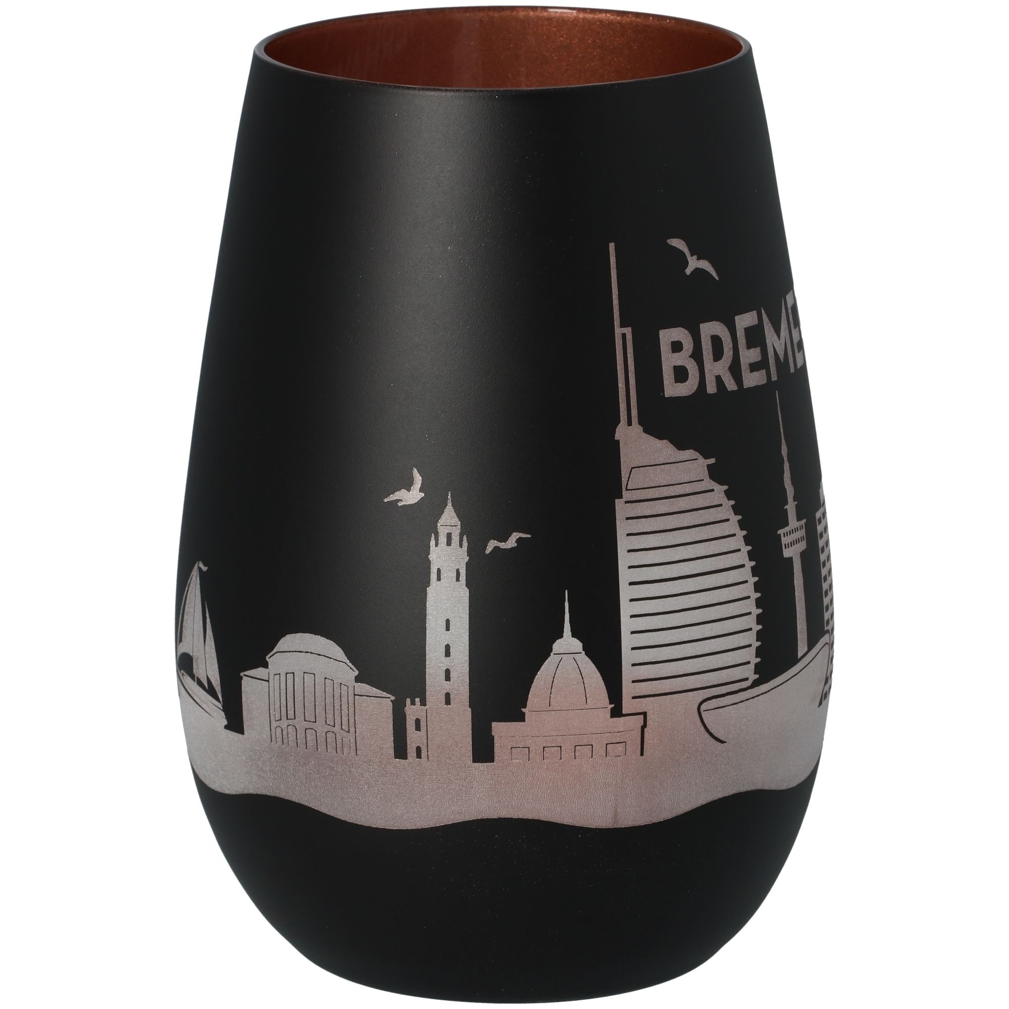 Windlicht Skyline Bremerhaven Schwarz/Bronze Windlicht Skyline Bremerhaven Schwarz/Bronze