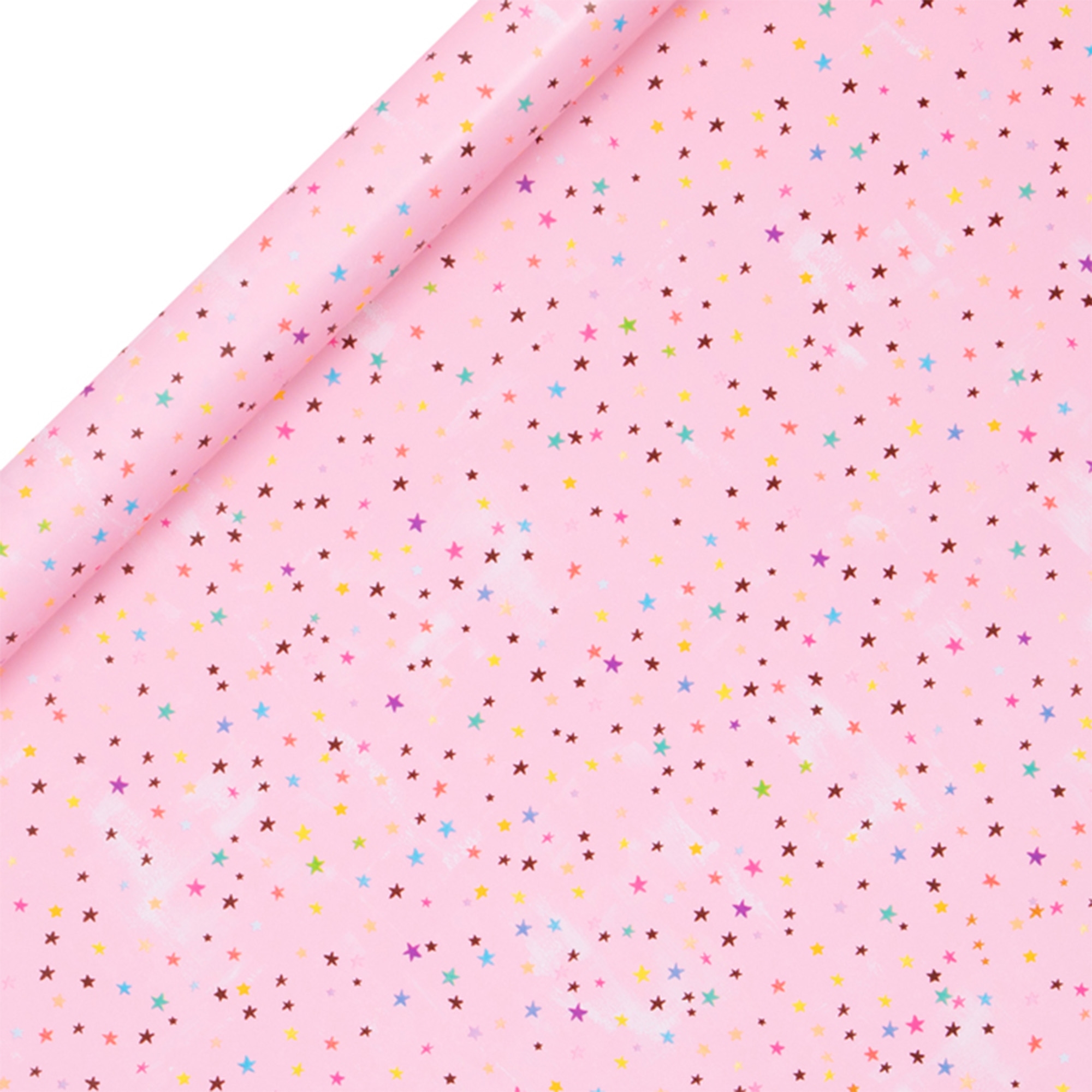 Geschenkpapier auf Rolle "Pink mit Sternen" 4m Geschenkpapier auf Rolle "Pink mit Sternen" 4m