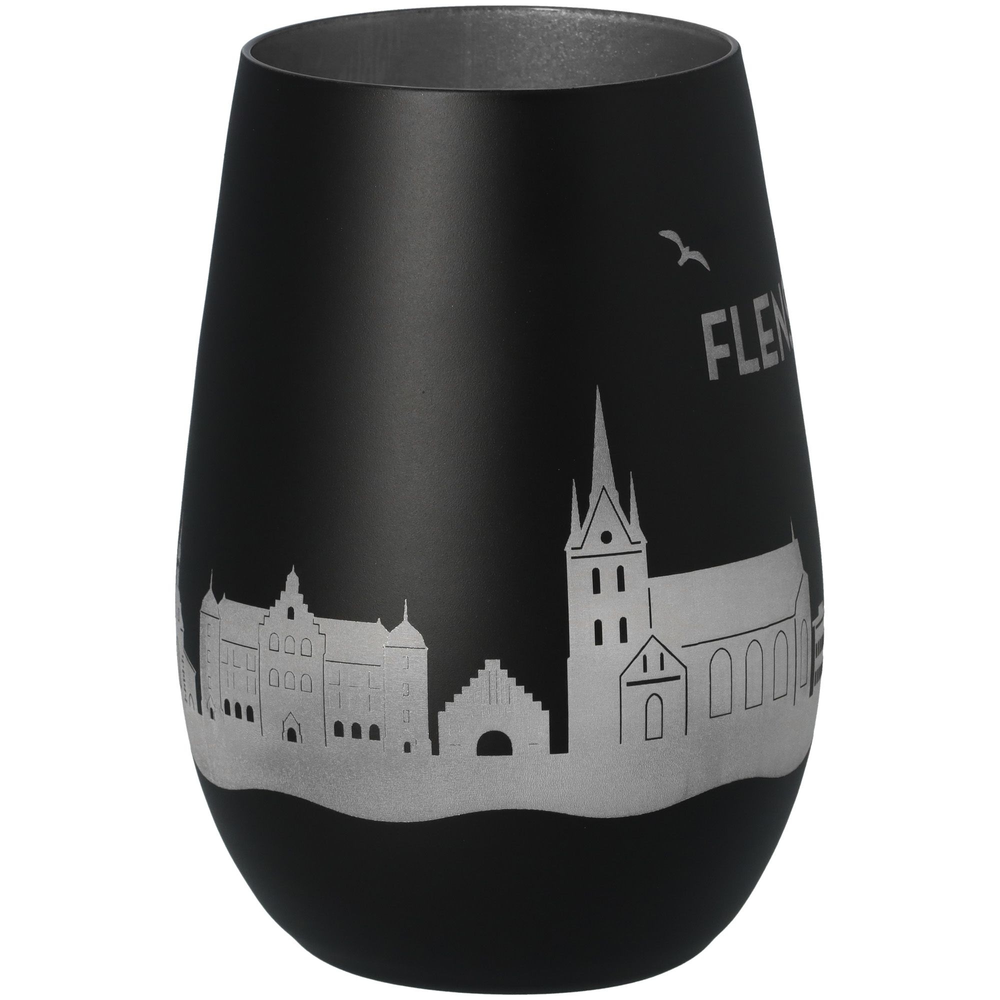 Windlicht Skyline Flensburg Schwarz/Silber Windlicht Skyline Flensburg Schwarz/Silber