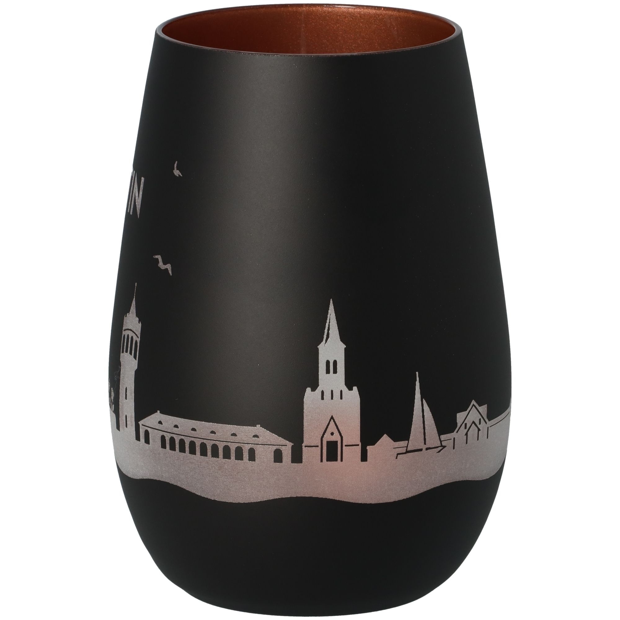 Windlicht Skyline Eutin Schwarz/Bronze