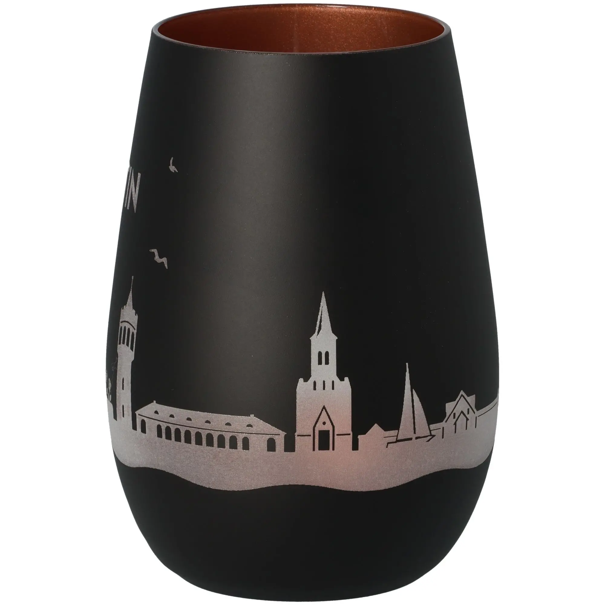 Windlicht Skyline Eutin Schwarz/Bronze