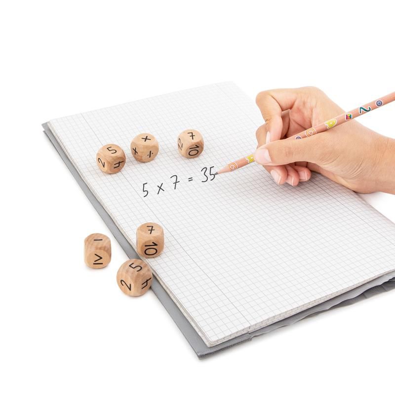ABC - Holz Lernspiel, 6er Set Zahlenwürfel ABC - Holz Lernspiel, 6er Set Zahlenwürfel