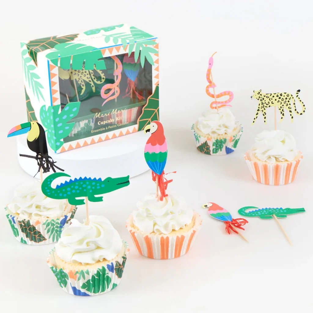 Meri Meri - Cupcake Set "Dschungel" 48 Teilig