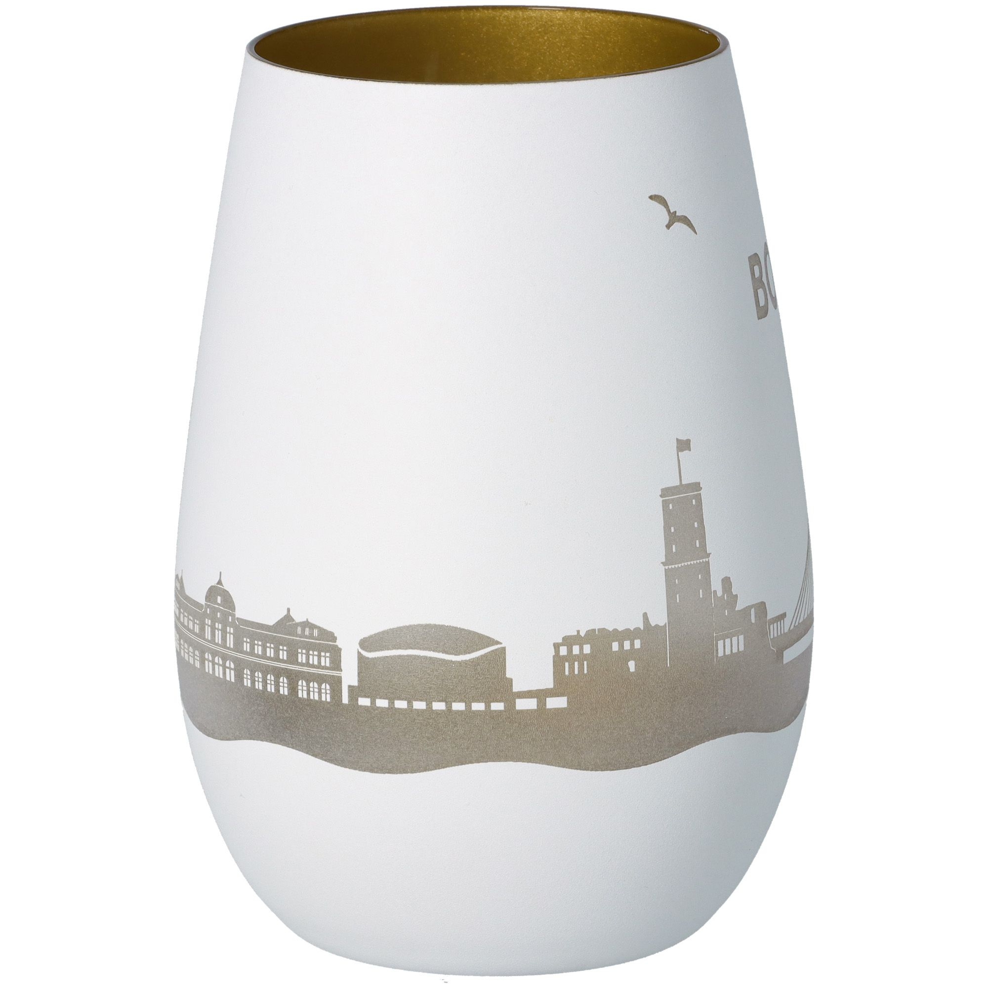 Windlicht Skyline Bonn Weiß/Gold Windlicht Skyline Bonn Weiß/Gold