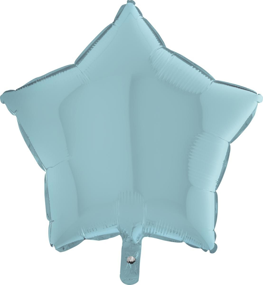 Folienballon Stern Pastell Blau 45cm