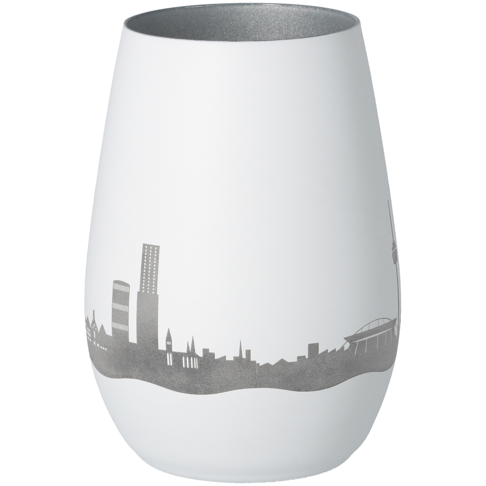 Windlicht Skyline Köln Weiß/Silber Windlicht Skyline Köln Weiß/Silber