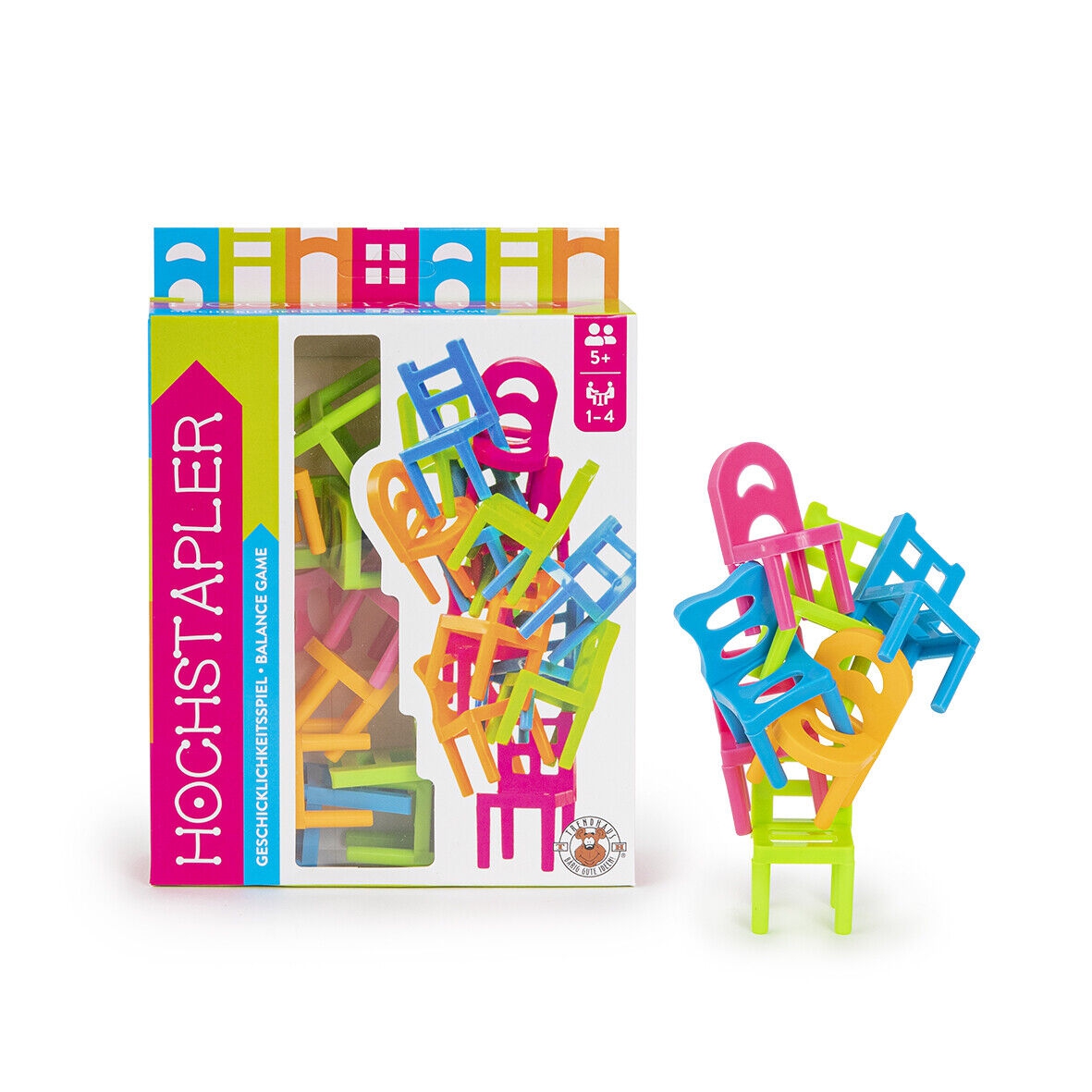 Geschicklichkeitsspiel "Hochstapler", 18 teilig Geschicklichkeitsspiel "Hochstapler", 18 teilig