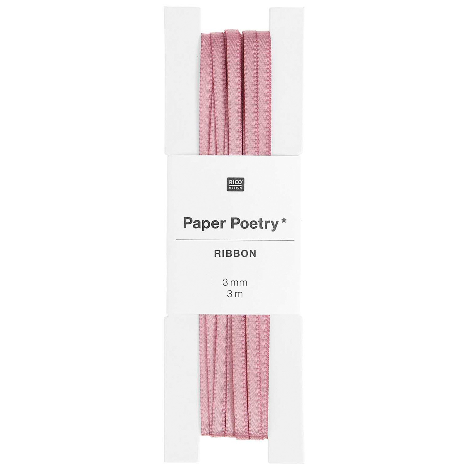Satinband, Rosa Mauve 3 mm / 3m