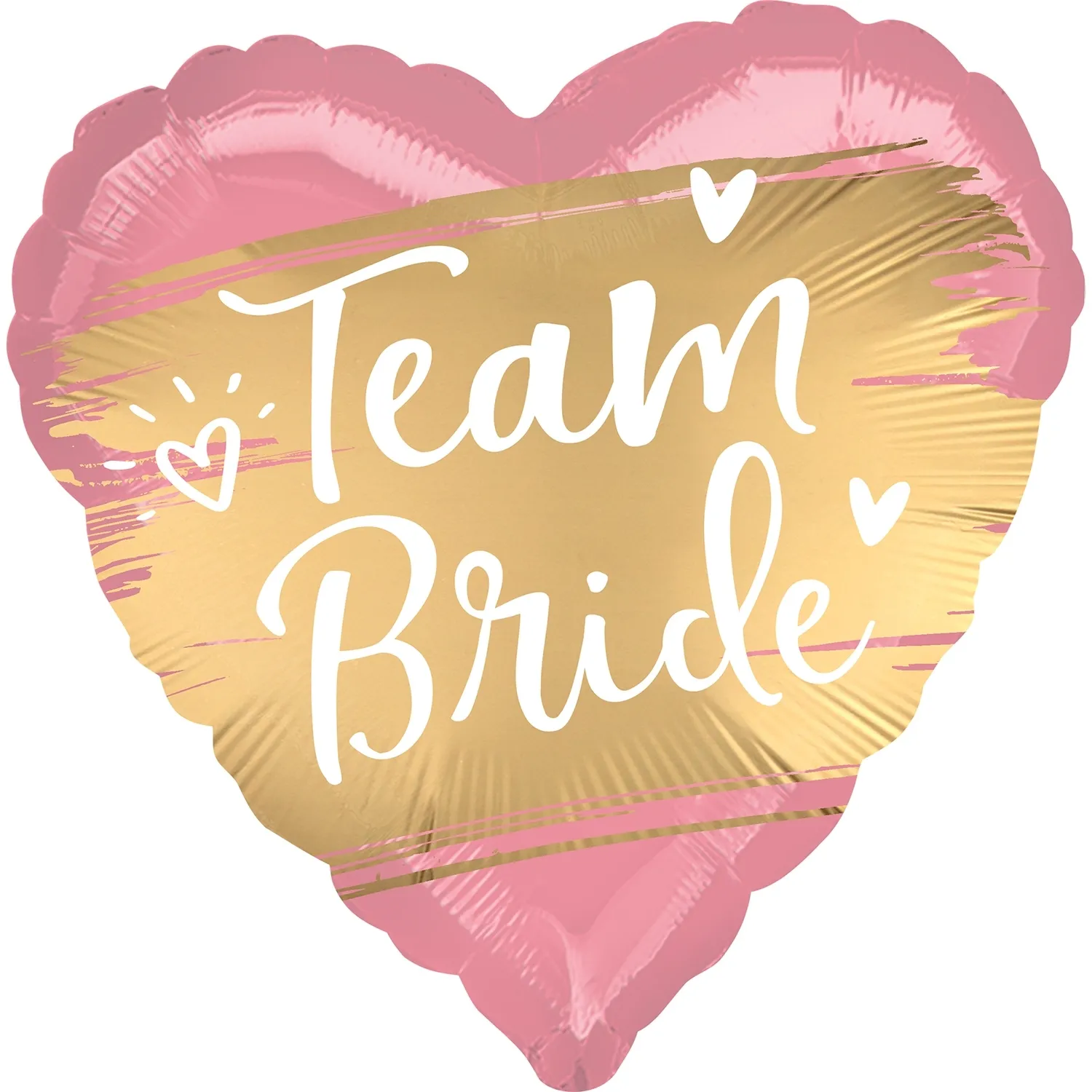 Folienballon "Team Bride" Herz Pastell 45cm