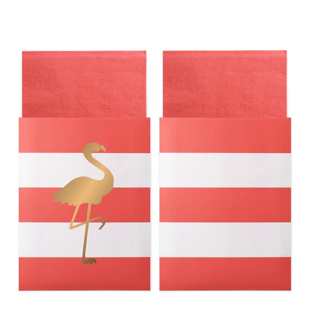20 Servietten in Taschen "Flamingo"