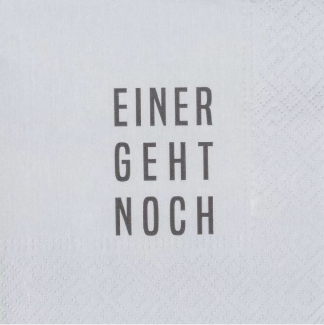 Räder Design - 20 Cocktailservietten "Einer geht noch"