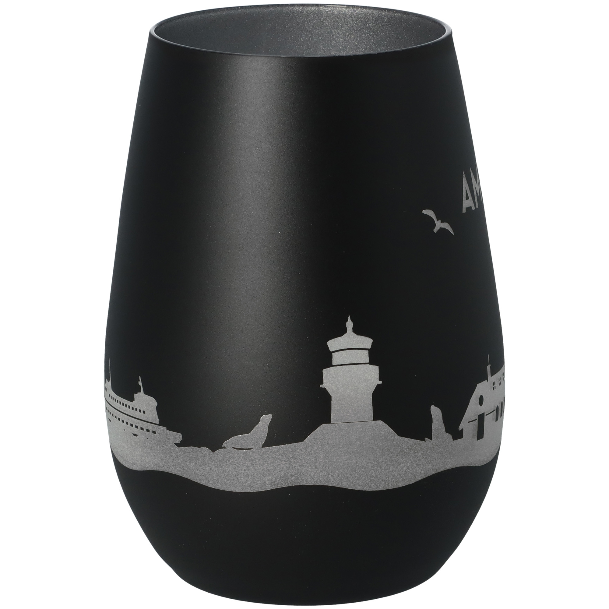 Windlicht Skyline Amrum Schwarz/Silber Töpferei, Krug, Vase
