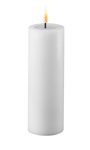 Deluxe - LED Stumpenkerzen Weiß 5 Øx15 cm