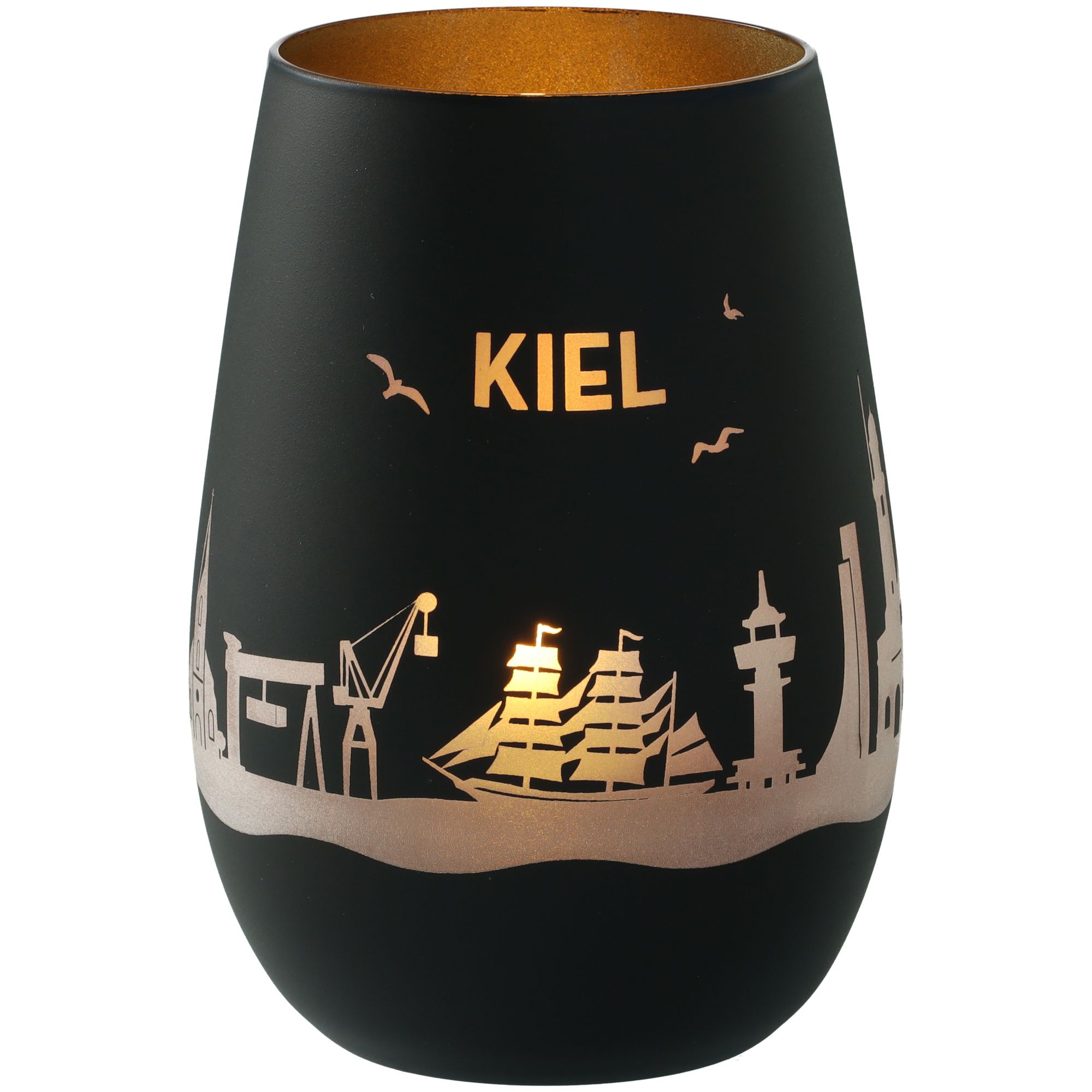 Windlicht Skyline Kiel Schwarz/Gold Windlicht Skyline Kiel Schwarz/Gold