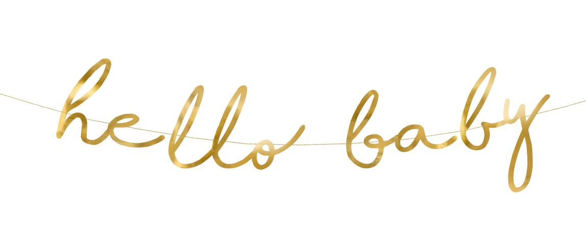 Girlande "hello baby" Gold