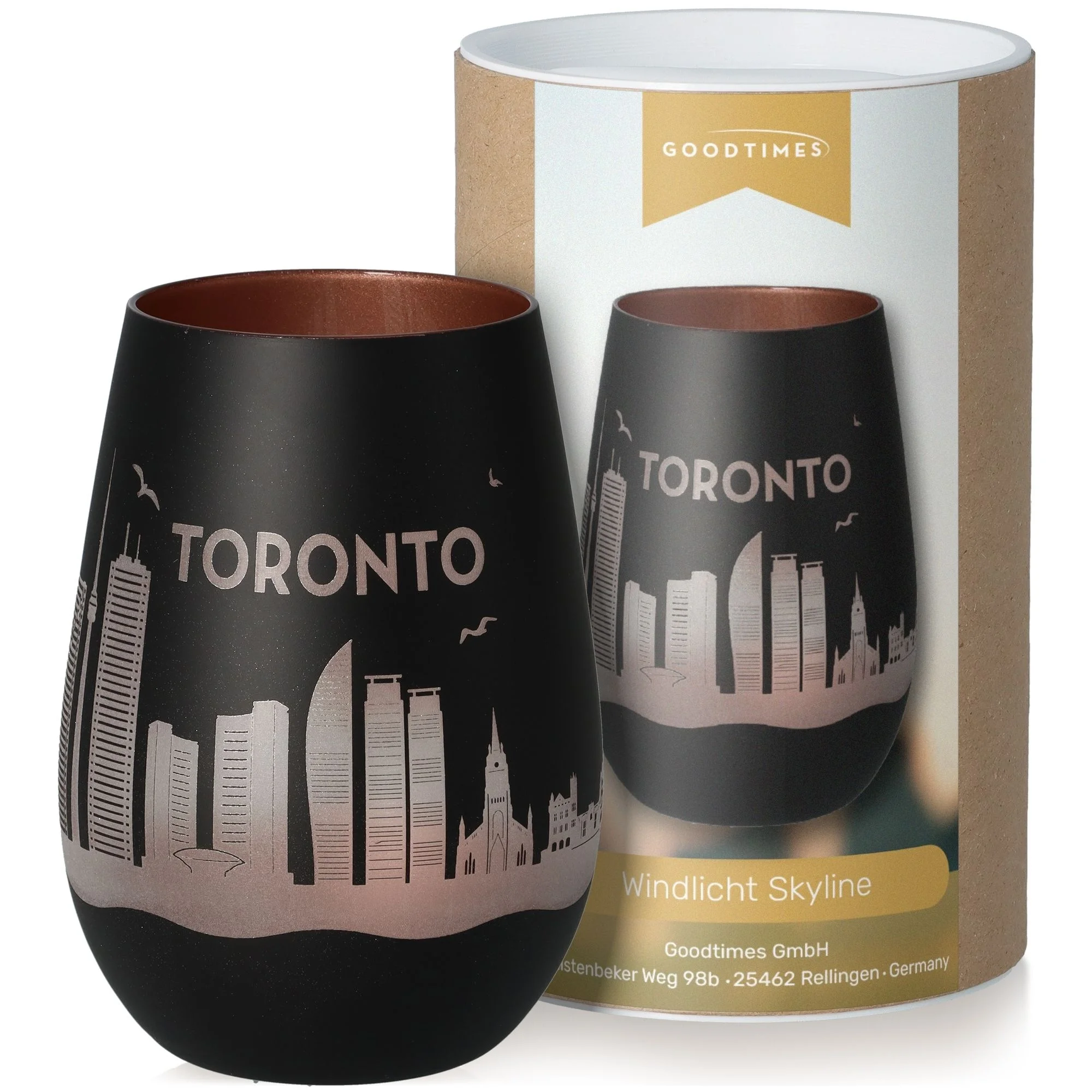 glas, becher, windlicht, toronto,  skyline