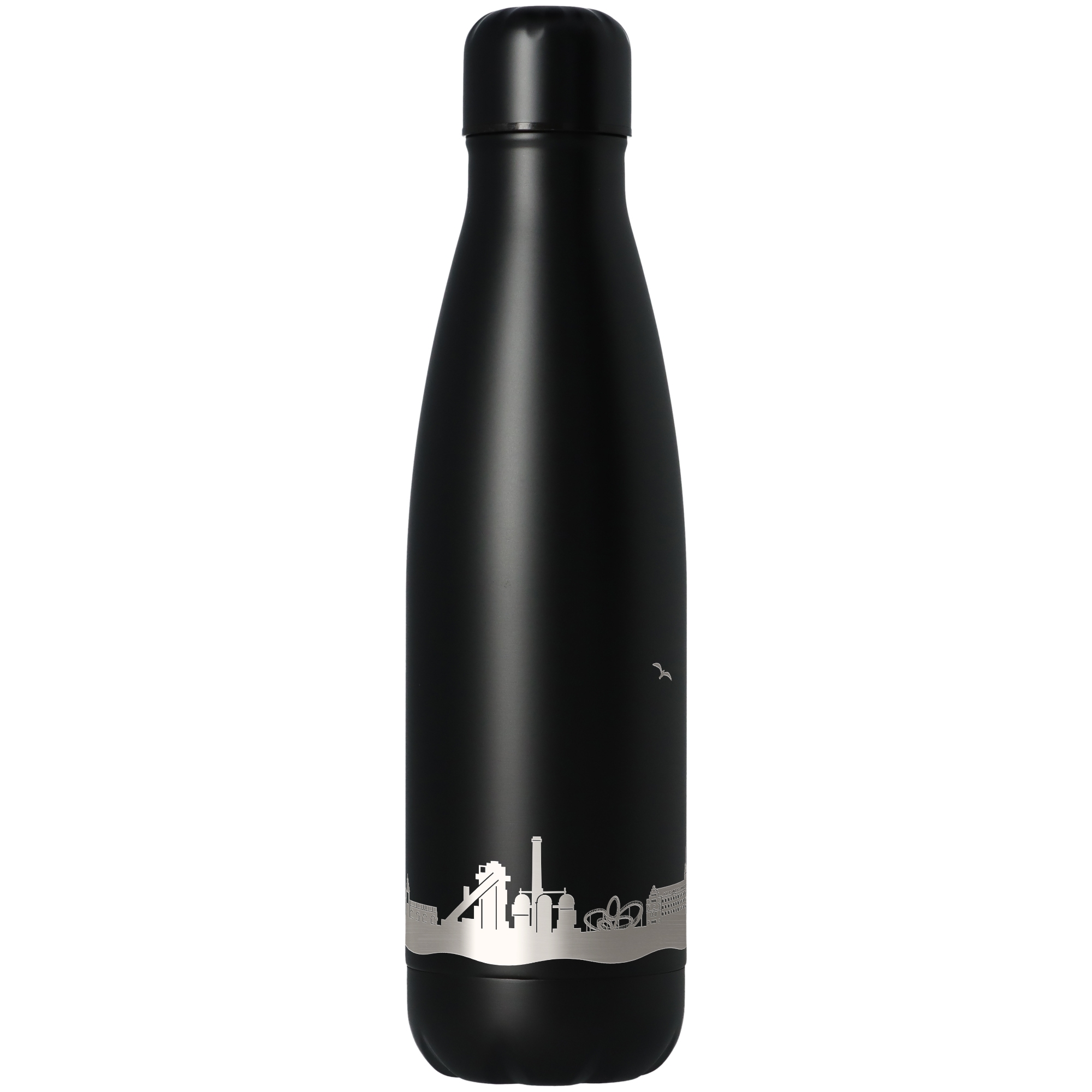 5a124b154f8725c8ee7f1322bb7cbc118f800566 Trinkflasche Skyline Duisburg Schwarz 500ml