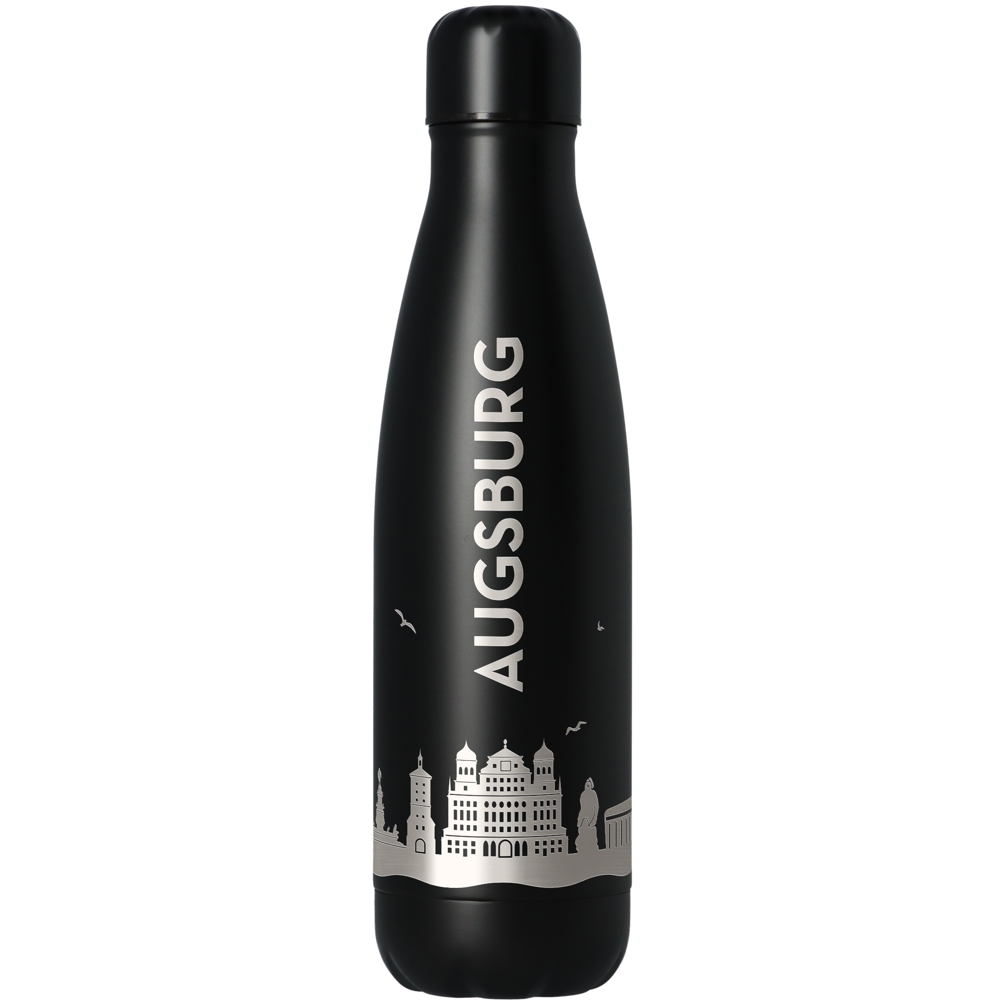 84f00f3490bd04d25d5ef6a3f07f2923b173ace4 Trinkflasche Skyline Augsburg Schwarz 500ml
