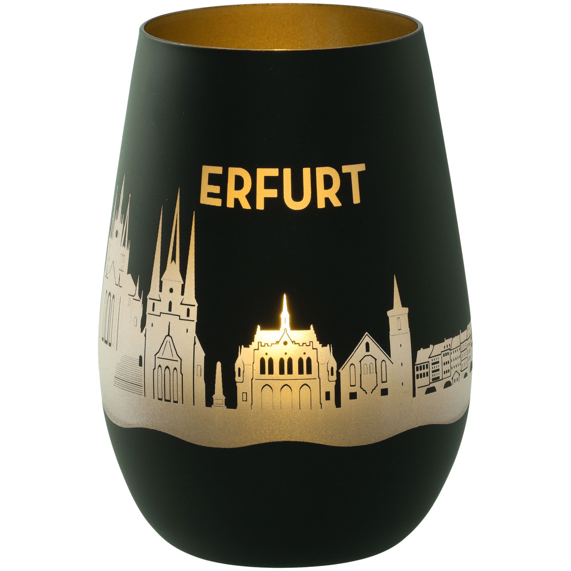 Windlicht Skyline Erfurt Schwarz/Gold Windlicht Skyline Erfurt Schwarz/Gold