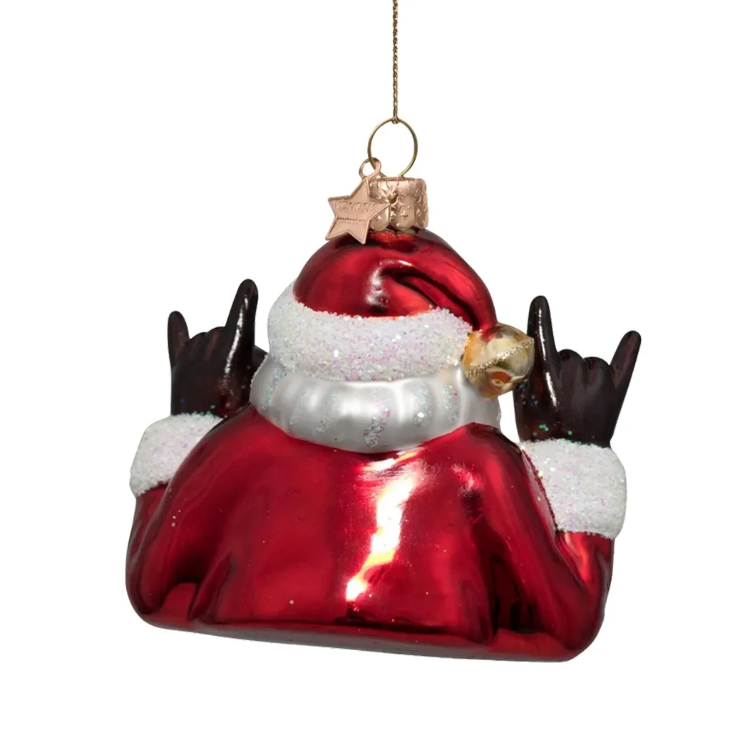 Weihnachtskugel, Glaskugeln, Santa/Klaus Figur, Rot, Schmuckanhänger