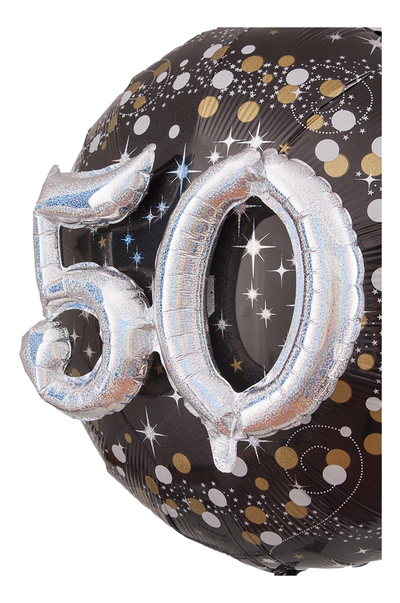 Folienballon Sparkling Birthday mit 3D "50" 91cm Folienballon Sparkling Birthday mit 3D "50" 91cm