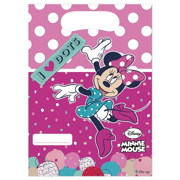 Minnie I love Dots - 6 Mitgebsel-Tütchen