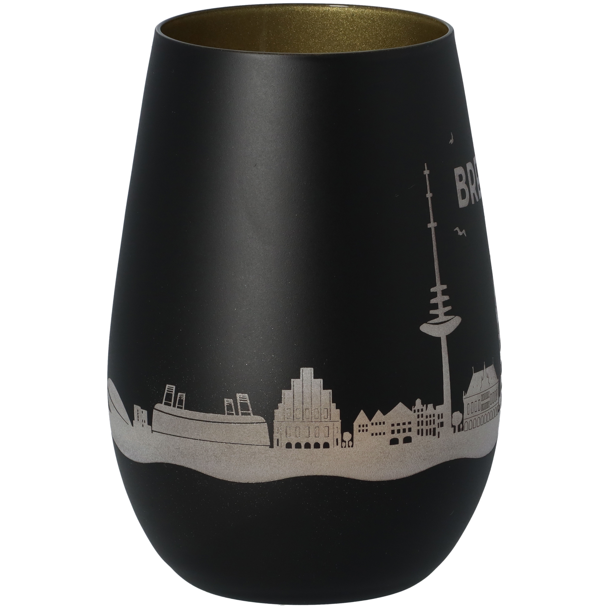 Windlicht Skyline Bremen Schwarz/Gold Windlicht Skyline Bremen Schwarz/Gold