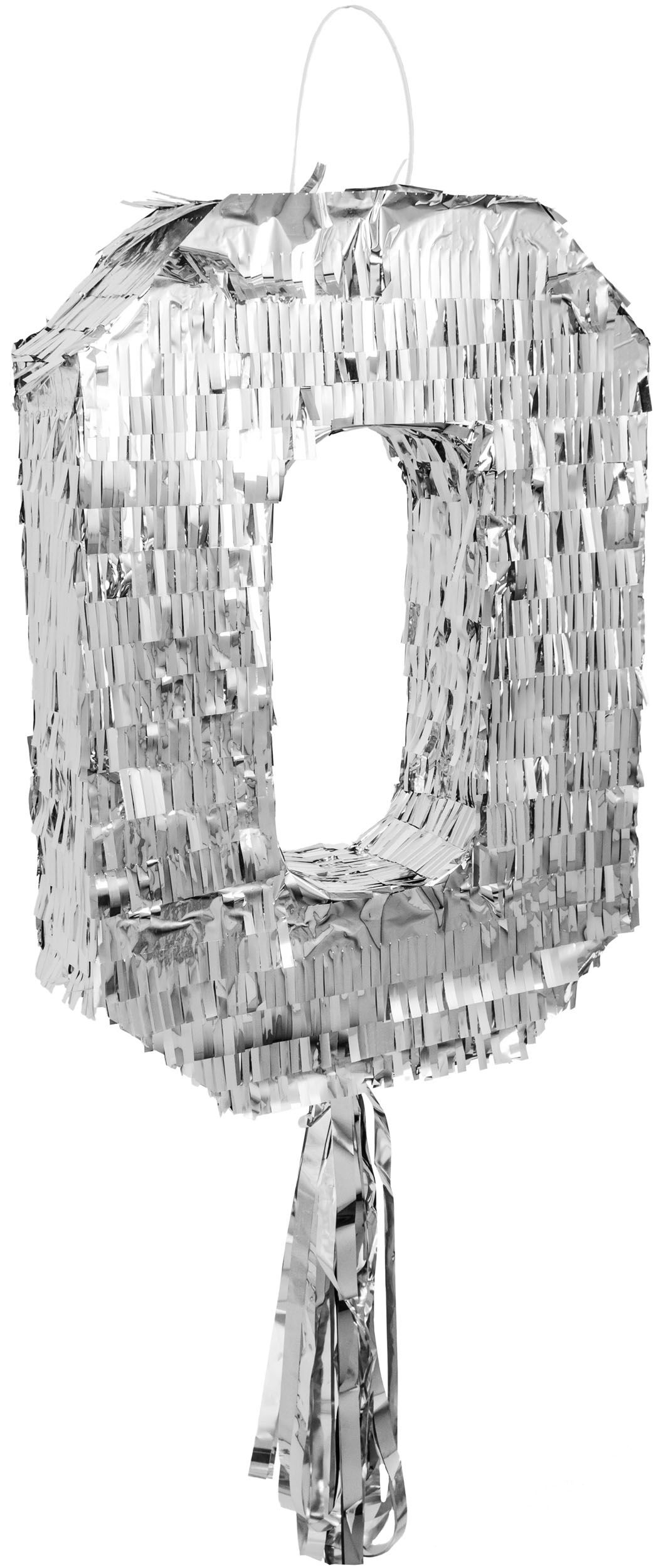 Pinata Zahl "0", Silber Pinata Zahl "0", Silber