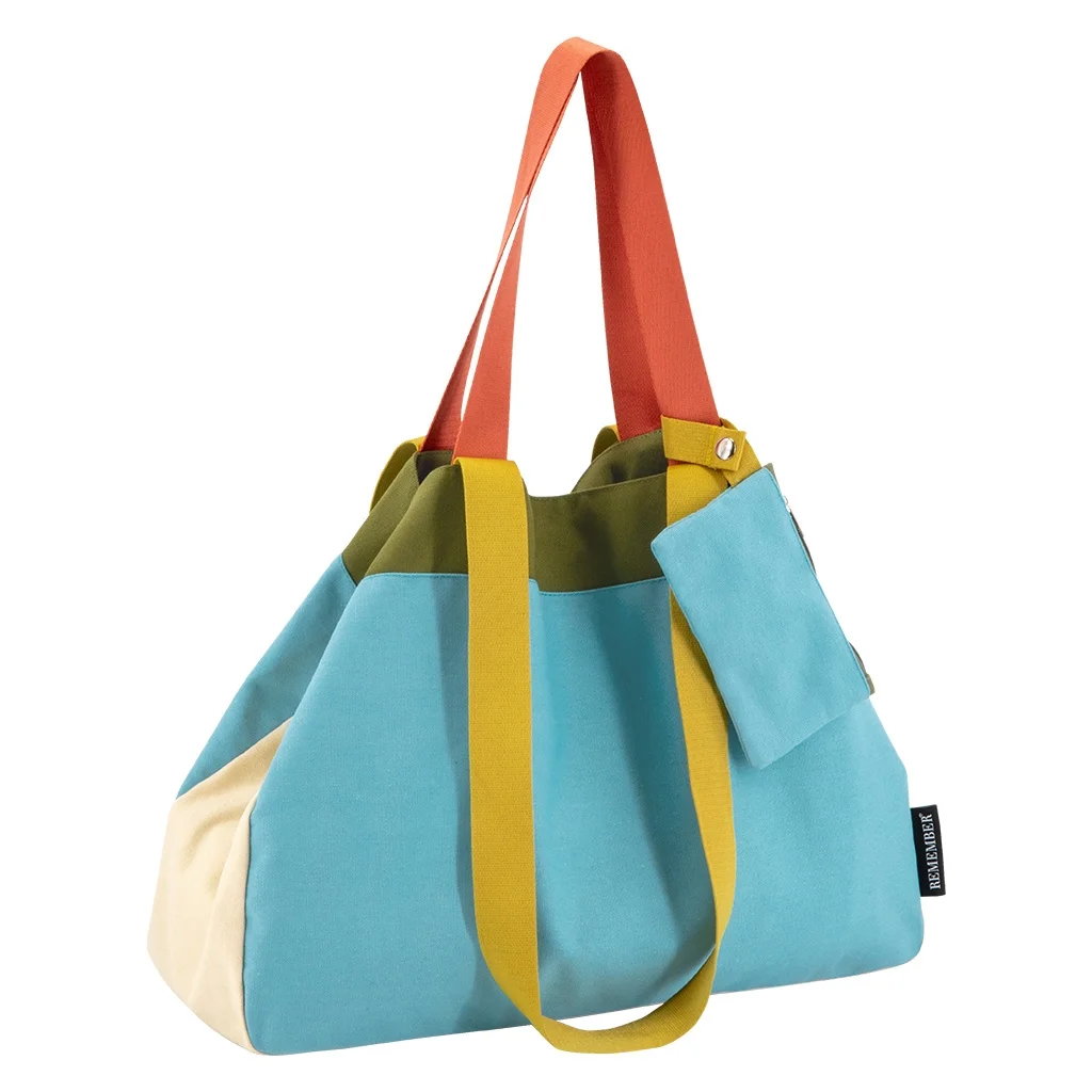 Tasche, Tote, mehrfarbig, Canvas, Tragegurt