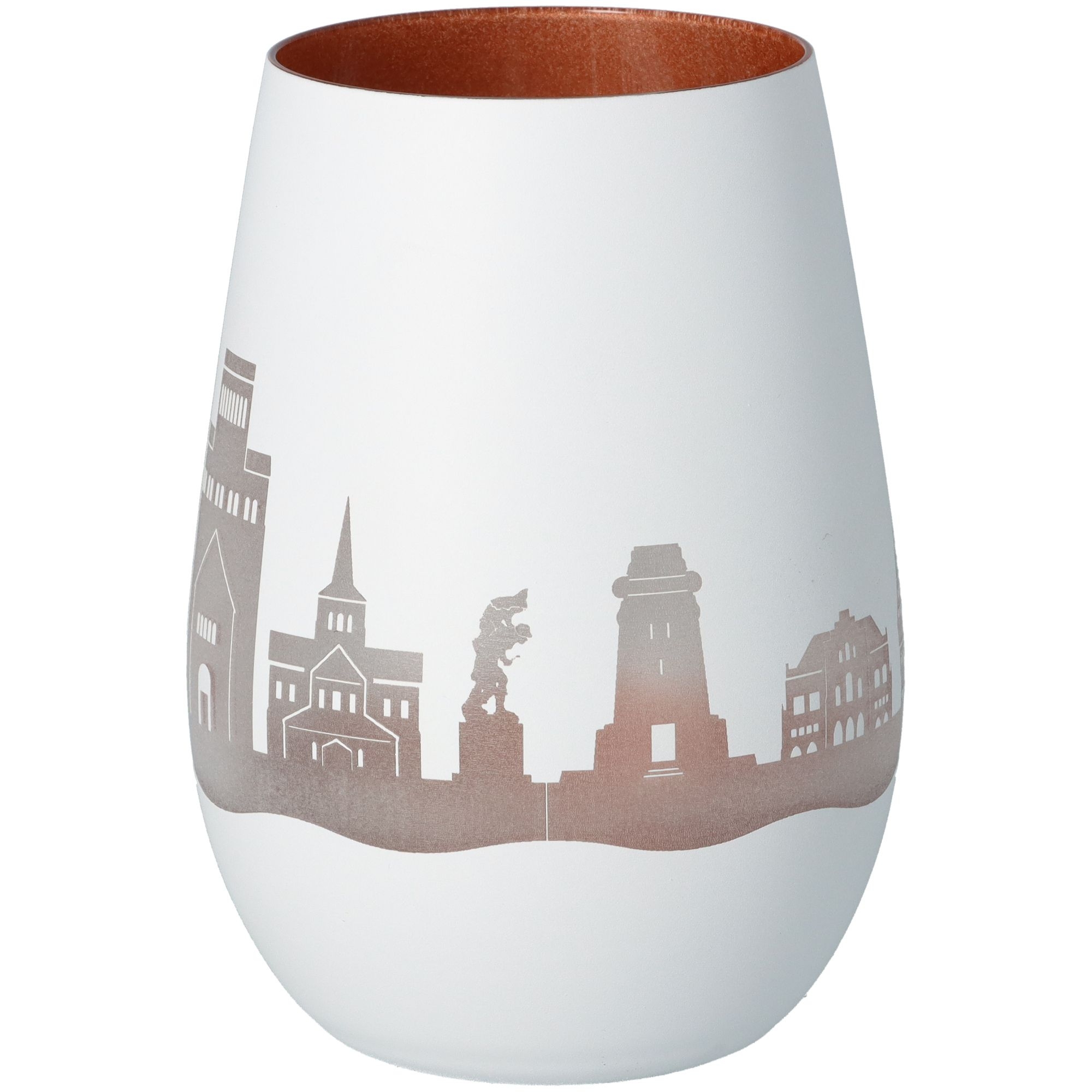 Windlicht Skyline Hildesheim Weiß/Bronze Windlicht Skyline Hildesheim Weiß/Bronze