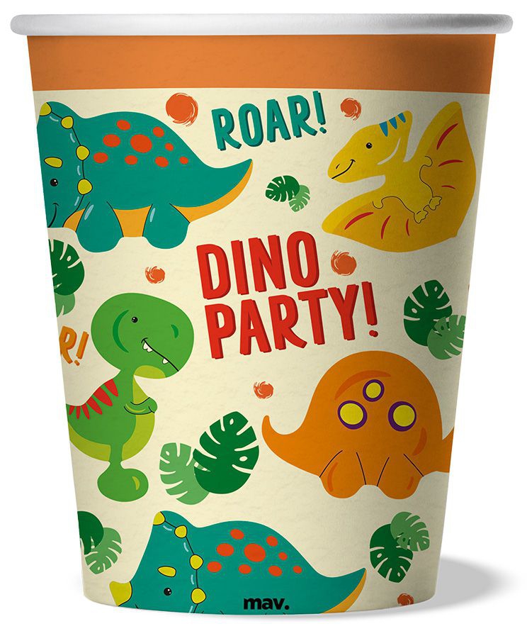 Pappbecher "Dino Party!", 8 Stück Pappbecher "Dino Party!", 8 Stück