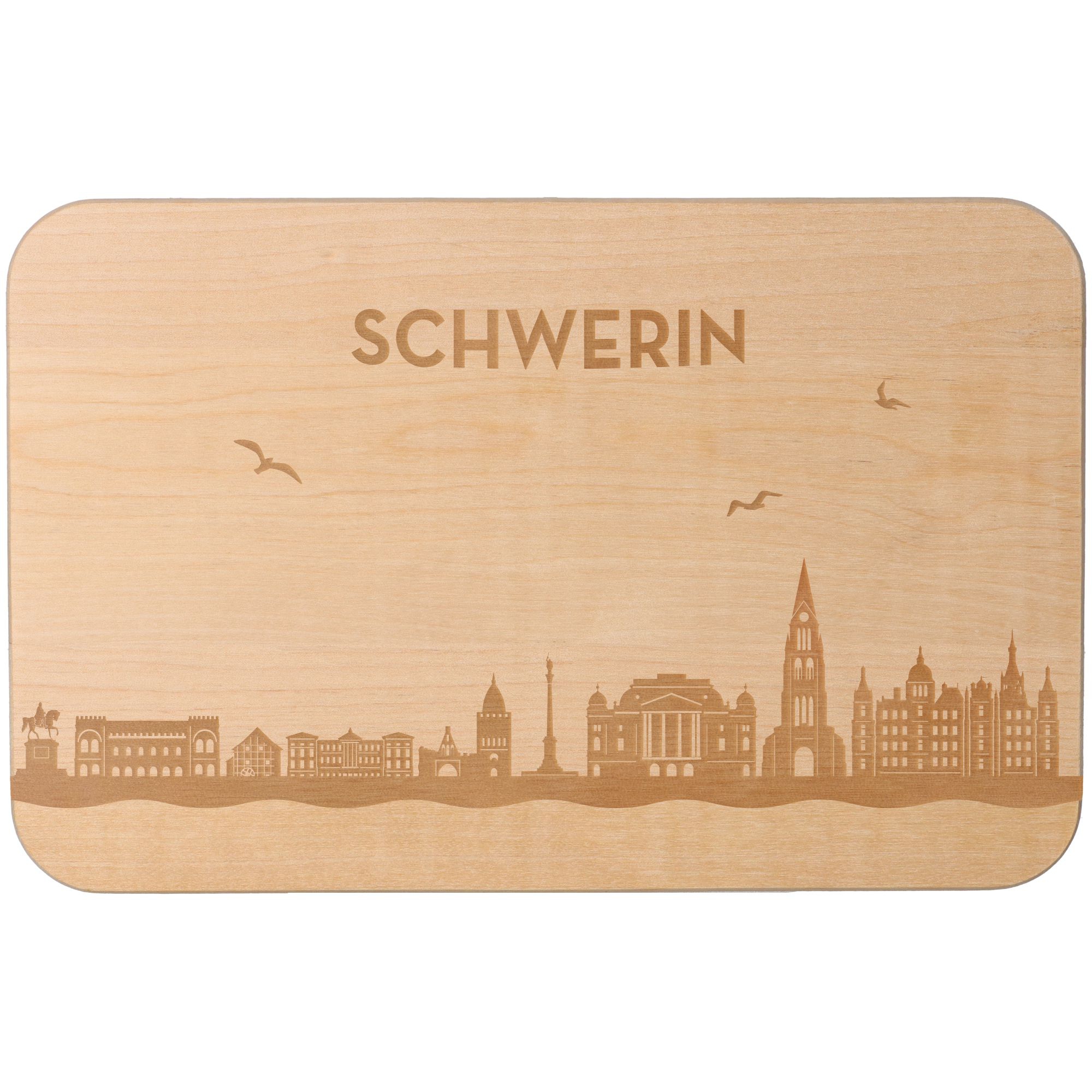 Frühstücksbrett Skyline Schwerin 23cm x 15cm x 1cm Frühstücksbrett Skyline Schwerin 23cm x 15cm x 1cm