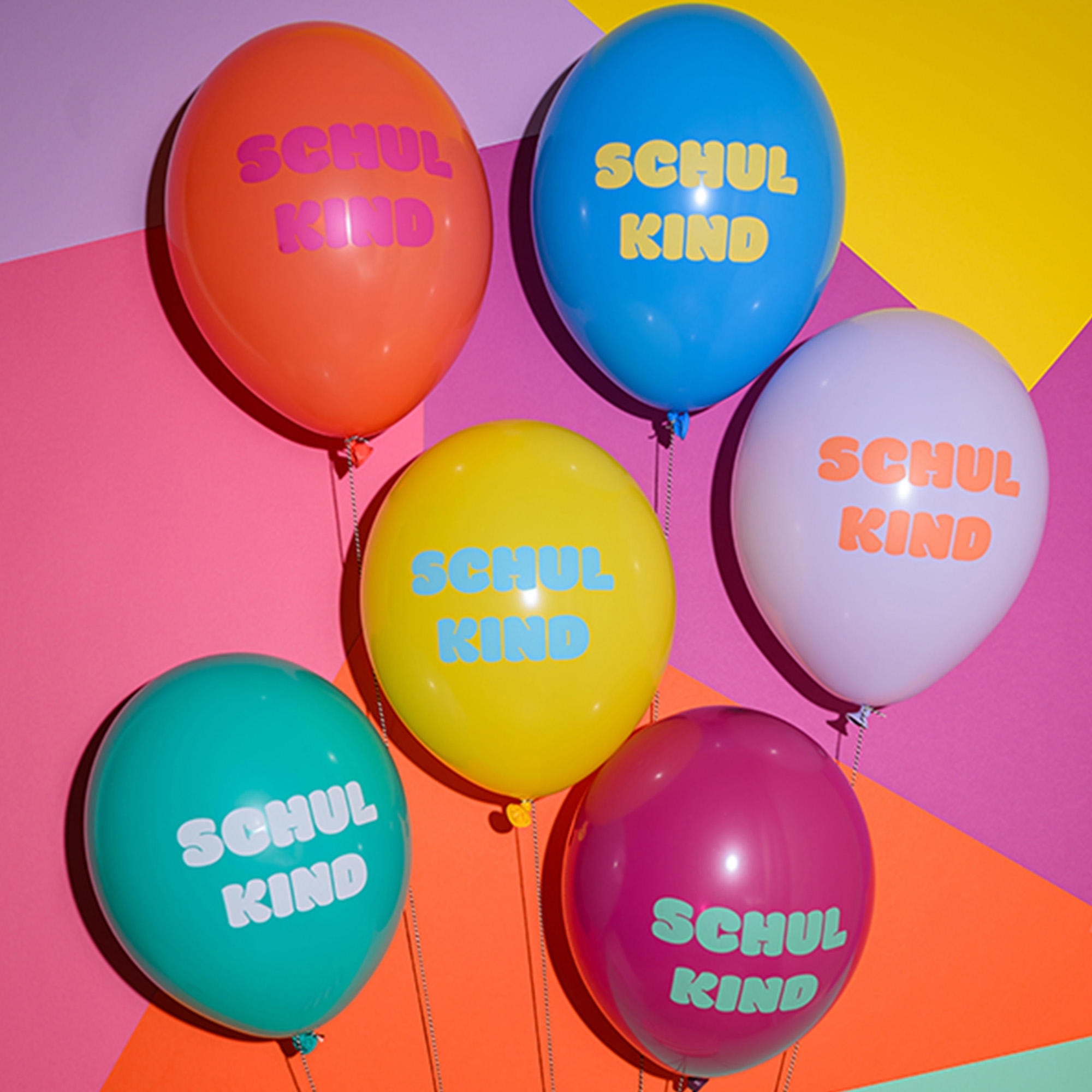balloons, multicolor, schulkind, round, latex-free