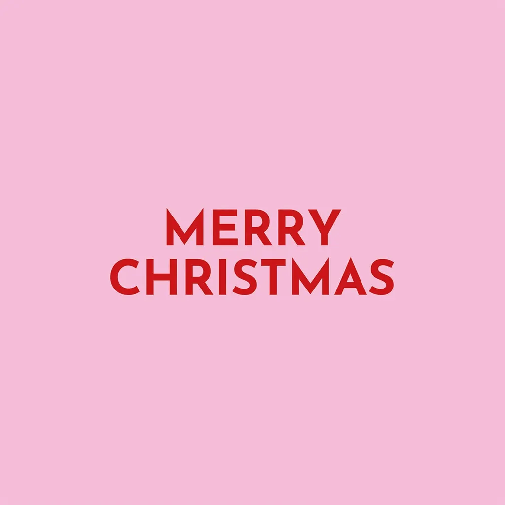20 Servietten "Merry Christmas" Rosa/Rot 33x33cm