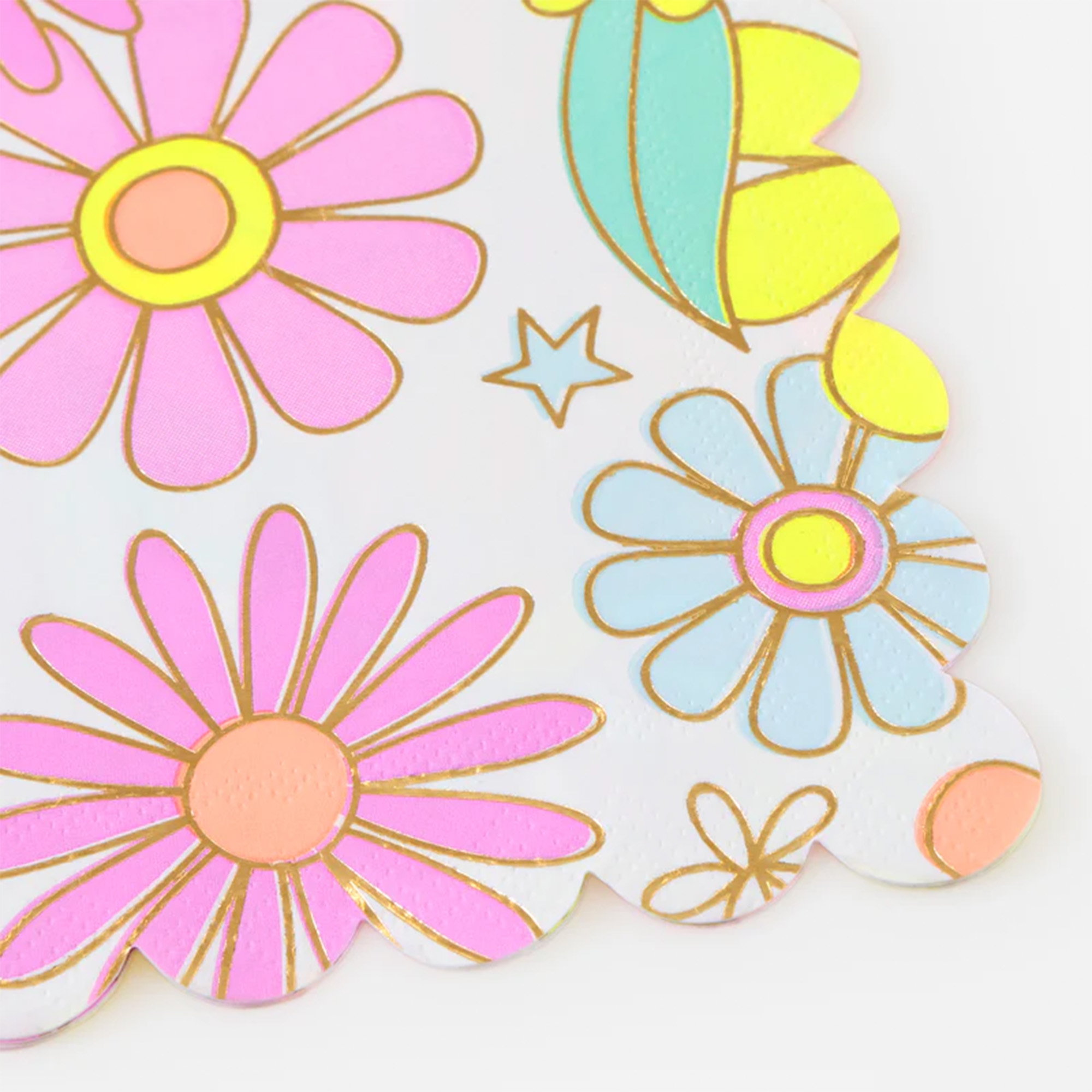 Blumenmuster, Pink blume, Blume blau, Gelbe akzente, Dekorative ausschnitte