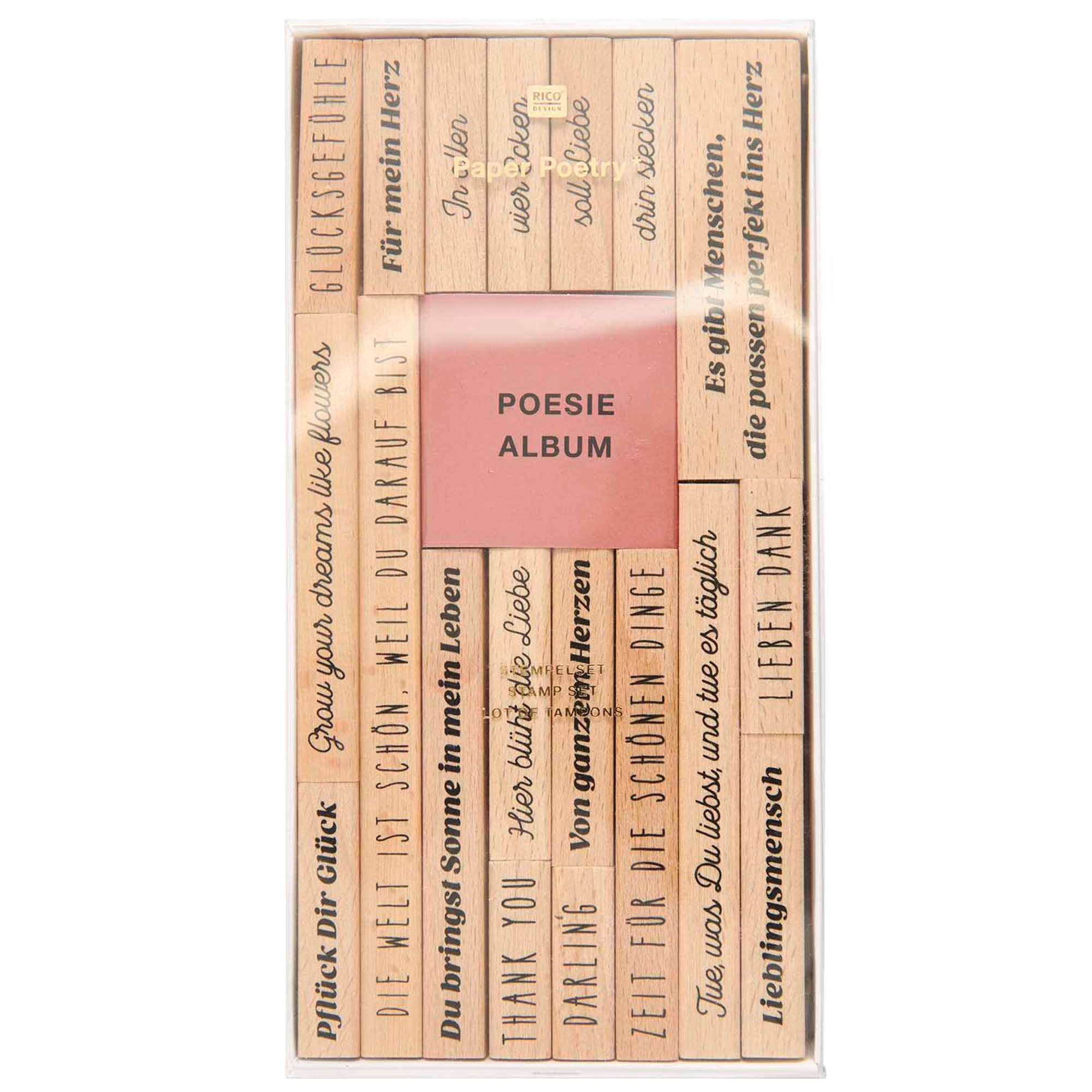 Stempelset groß "Poesiealbum" 20-teilig Stempelset groß "Poesiealbum" 20-teilig