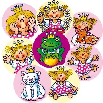 Prinzessin - 8 Minibuttons "Prinzessin Miabella"