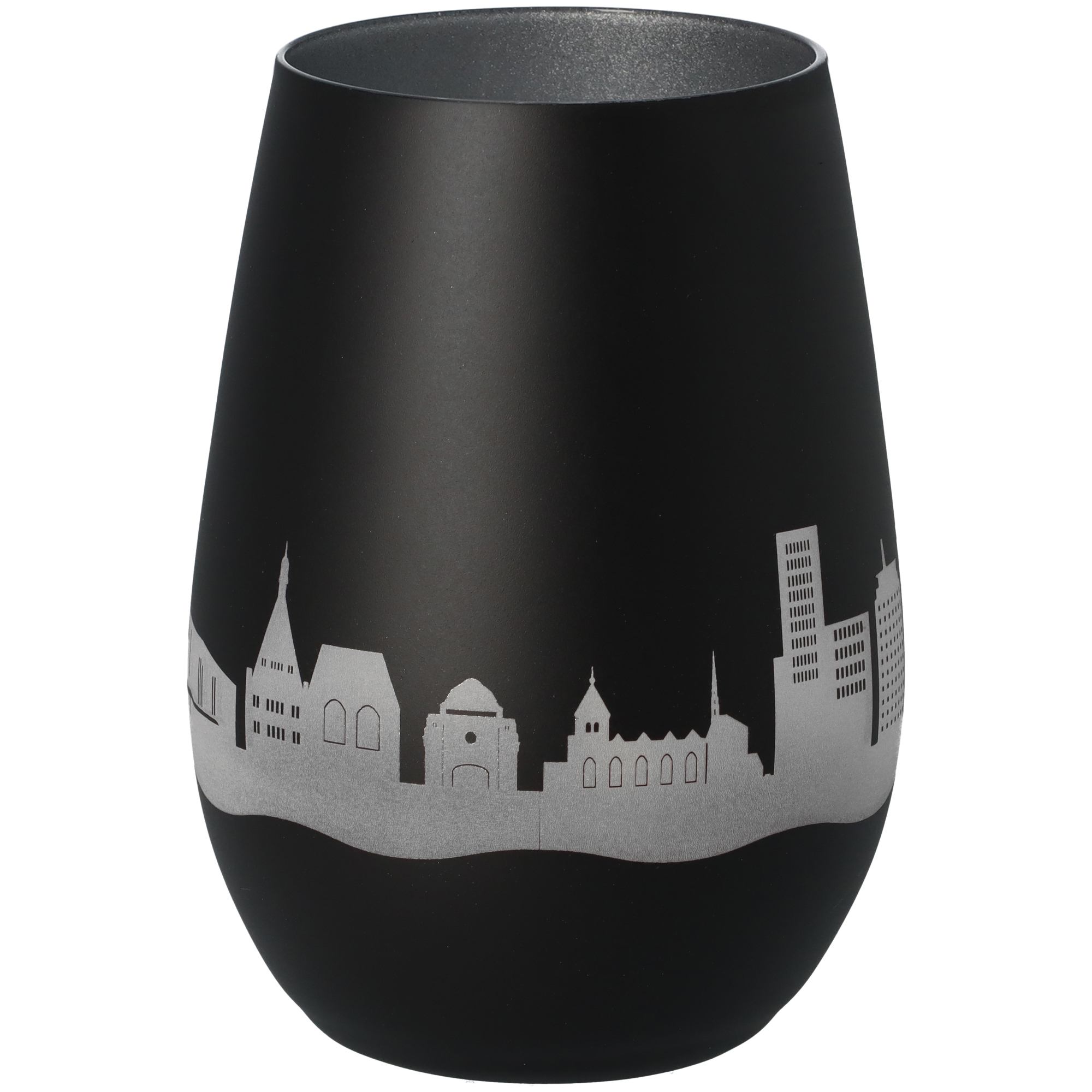 Windlicht Skyline Essen Schwarz/Silber Windlicht Skyline Essen Schwarz/Silber