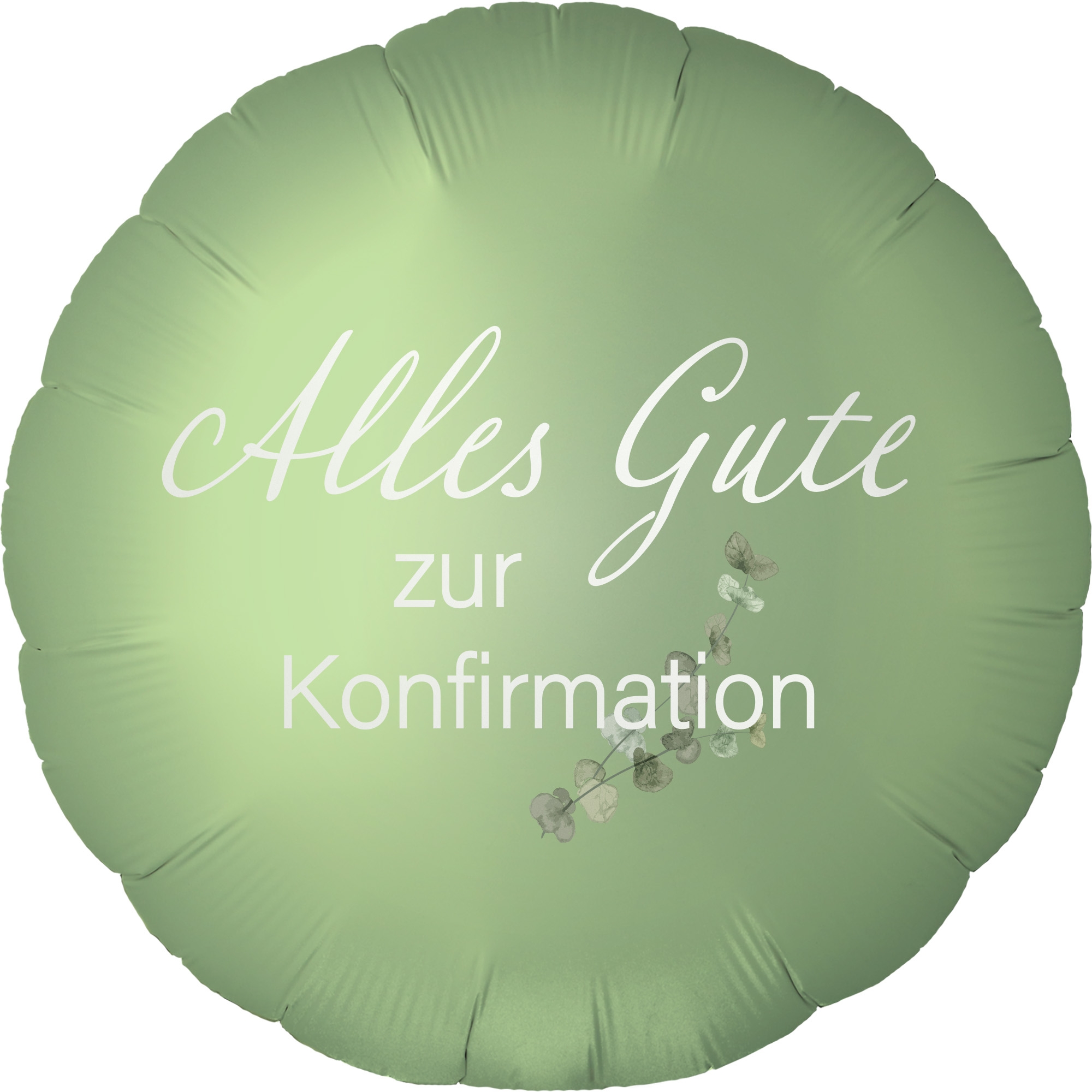 Folienballon Rund Satin Olive Green mit "Alles Gute zur Konfirmation" 45cm Folienballon Rund Satin Olive Green mit "Alles Gute zur Konfirmation" 45cm