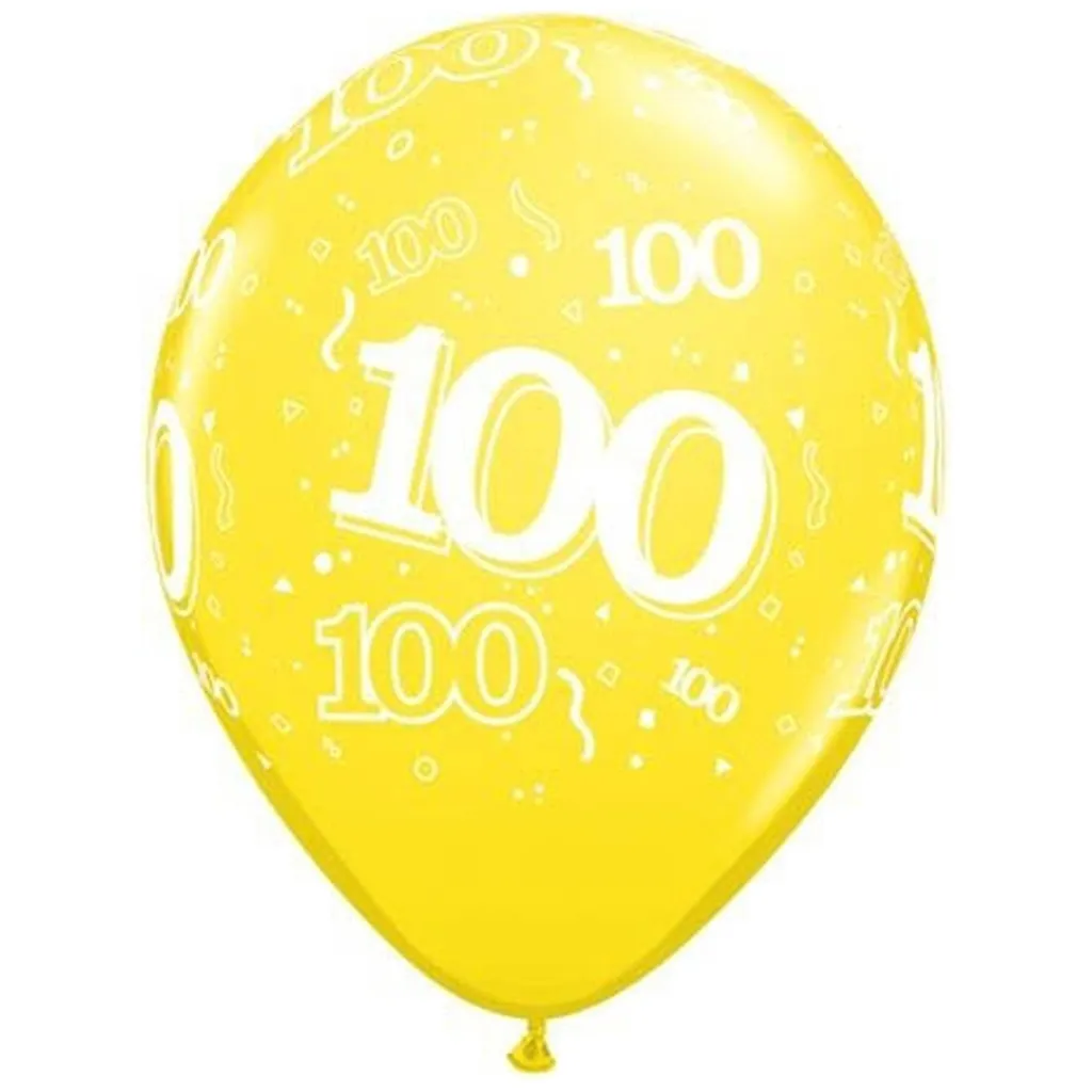 balloon, lat..., yellow, 100- balloons, confetti